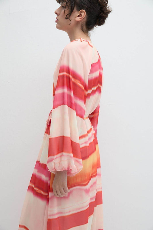 Şifon Tül Elbise Turuncu - Valenne Collection