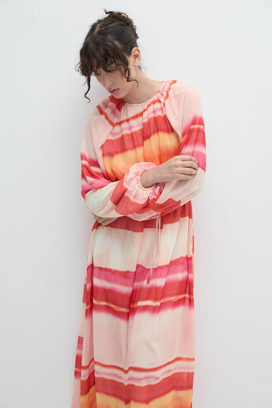 Şifon Tül Elbise Turuncu - Valenne Collection