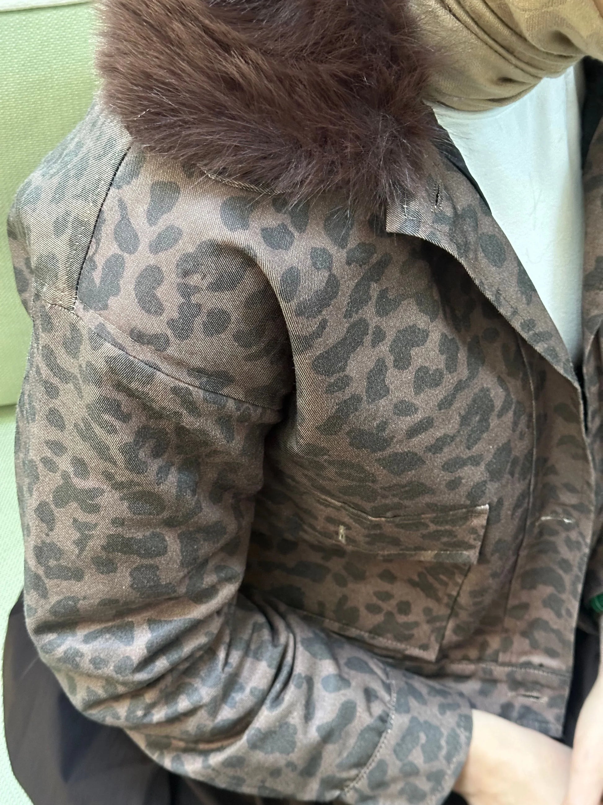 LEOPAR YAKALI KÜRK CEKET - Valenne Collection